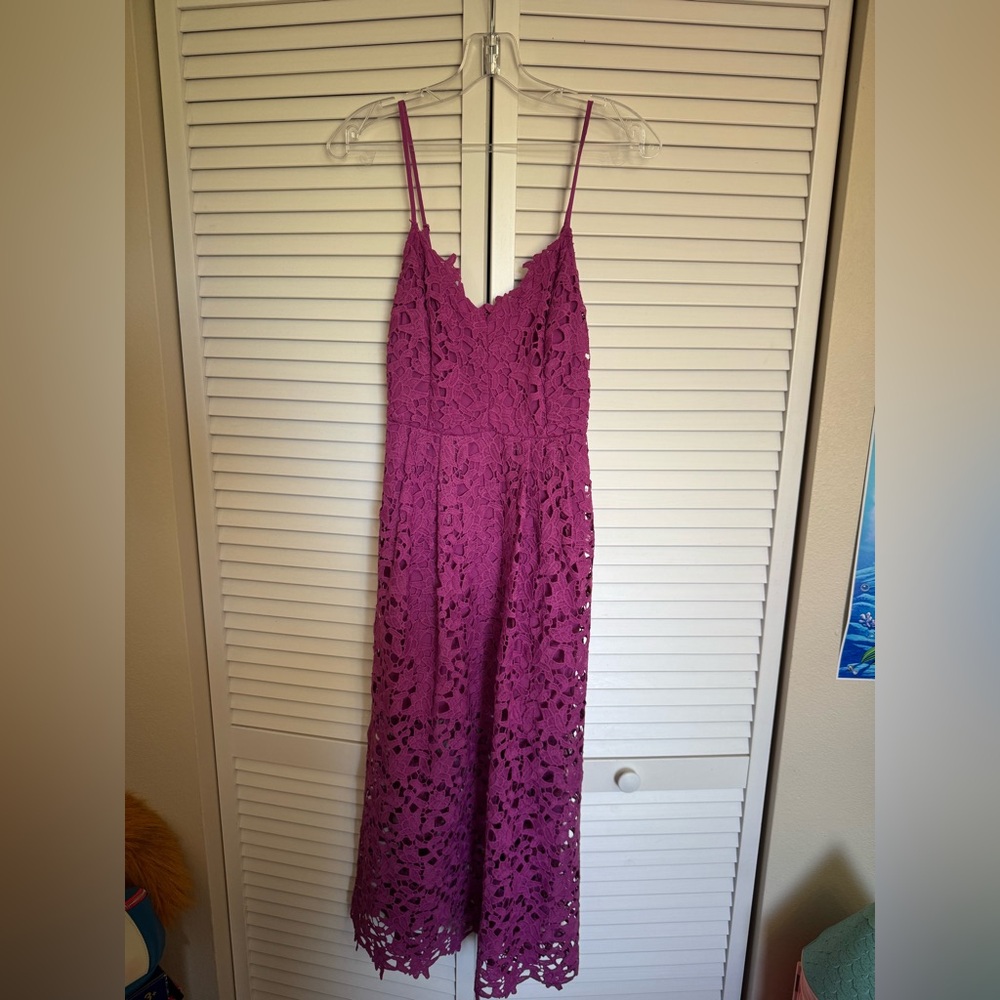 Astr Fuchsia Lace Dress - M‎
